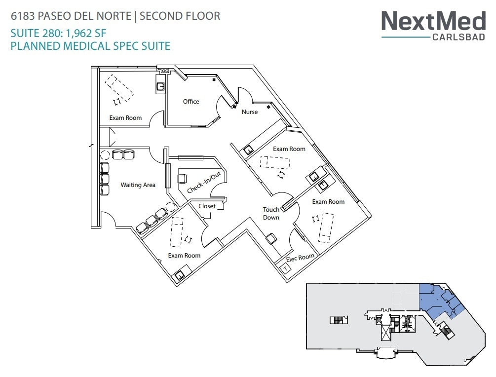 6183 Paseo del Norte, Carlsbad, CA for lease Floor Plan- Image 1 of 1