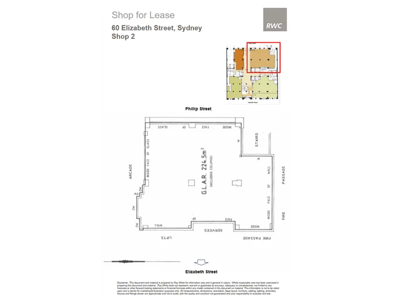 60 Elizabeth St, Sydney à louer Plan d’étage- Image 1 de 4
