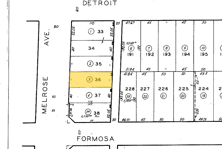 7164-7168 Melrose Ave, Los Angeles, CA à louer - Plan cadastral - Image 2 de 2