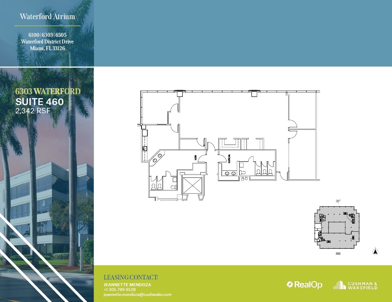 6303 Blue Lagoon Dr, Miami, FL for lease Floor Plan- Image 1 of 1