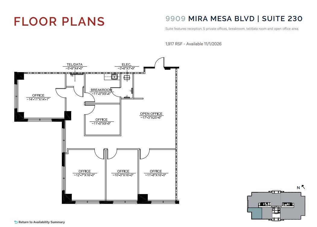9909 Mira Mesa Blvd, San Diego, CA for lease Floor Plan- Image 1 of 1