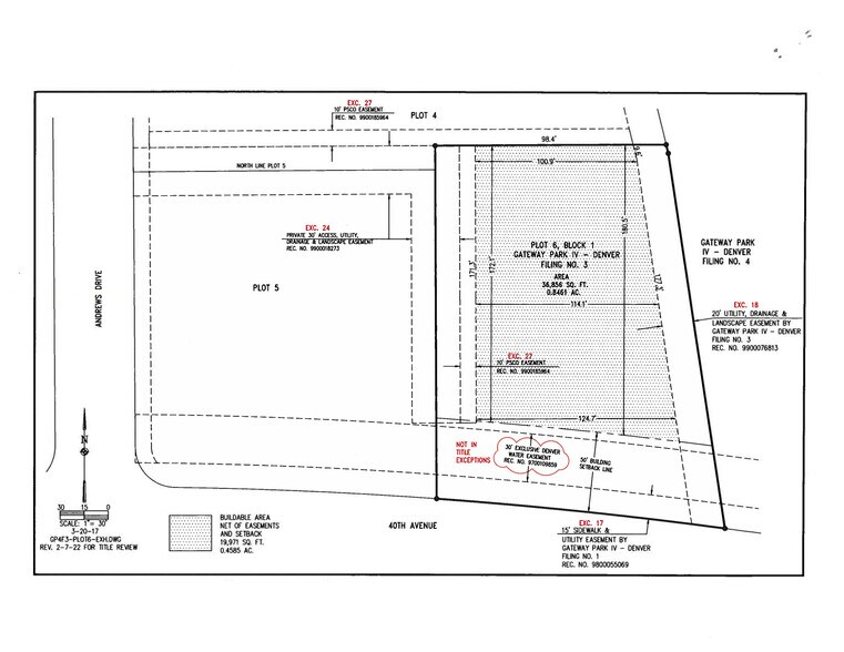 15535 E 40th Ave, Denver, CO à vendre - Plan de site - Image 3 de 3