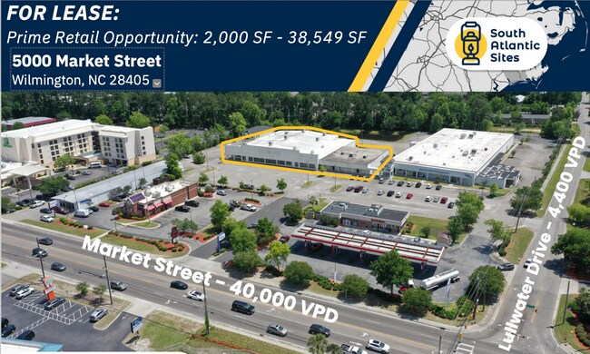 Plus de détails pour 5000 Market St, Wilmington, NC - Commerce de détail à louer