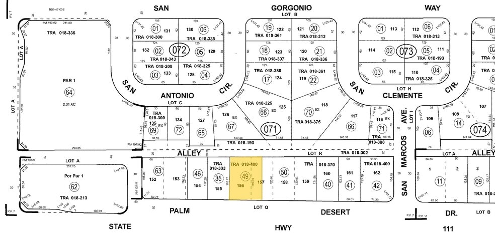 73120 Highway 111, Palm Desert, CA for sale - Plat Map - Image 3 of 3