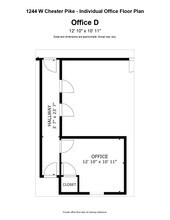 1244 West Chester Pike, West Chester, PA for lease Floor Plan- Image 1 of 7