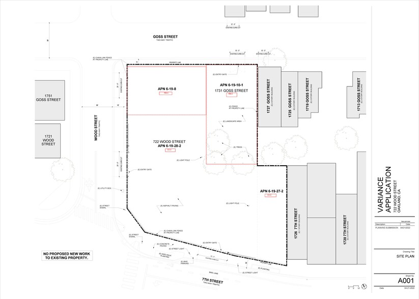 1731 Goss St, Oakland, CA à vendre - Plan de site - Image 1 de 3