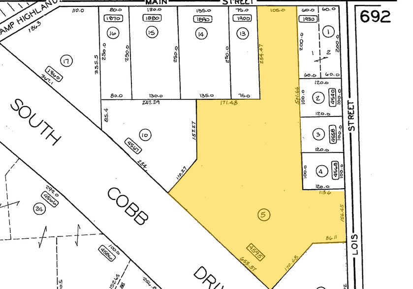 4585 S Cobb Dr, Smyrna, GA à louer - Plan cadastral - Image 3 de 6