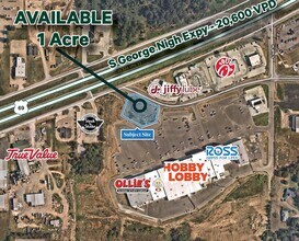 SWC of George Nigh Expy & 14th St, Mcalester, OK - Aerial  map view
