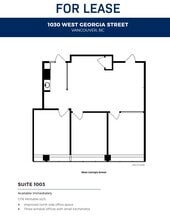 1030 W Georgia St, Vancouver, BC à louer Plan d’étage- Image 1 de 1