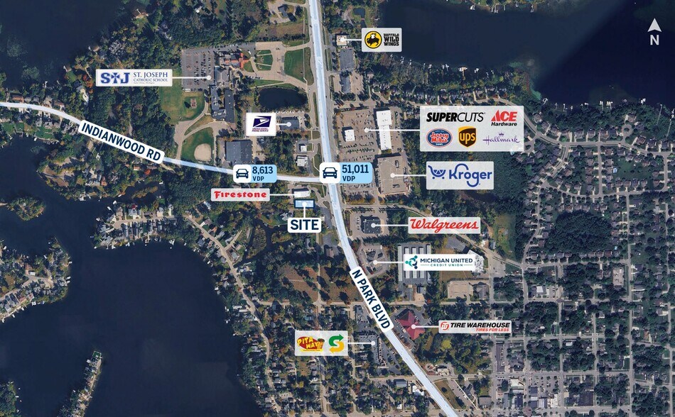 499 N Axford St, Lake Orion, MI à vendre - Aérien - Image 2 de 4