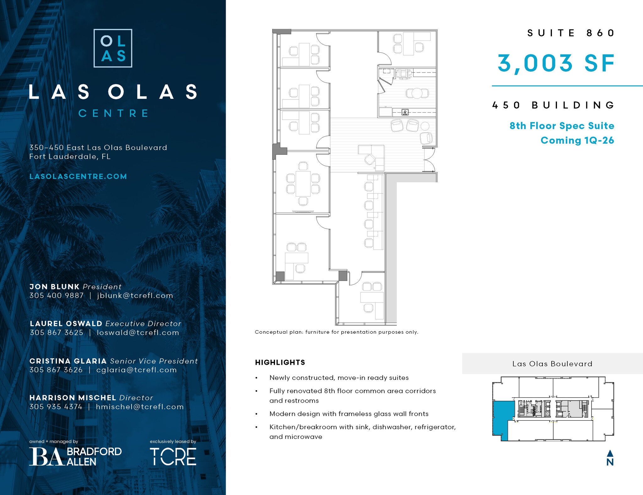 450 E Las Olas Blvd, Fort Lauderdale, FL à louer Plan d’étage- Image 1 de 2