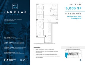 450 E Las Olas Blvd, Fort Lauderdale, FL à louer Plan d’étage- Image 1 de 2
