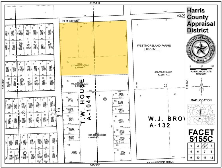 6350-6374 Alder Dr, Houston, TX à louer - Plan cadastral - Image 3 de 5