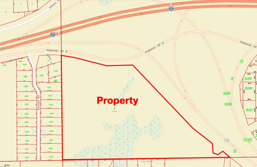 U.S. Hwy 80 Hwy, Pike Road, AL for sale - Plat Map - Image 3 of 3