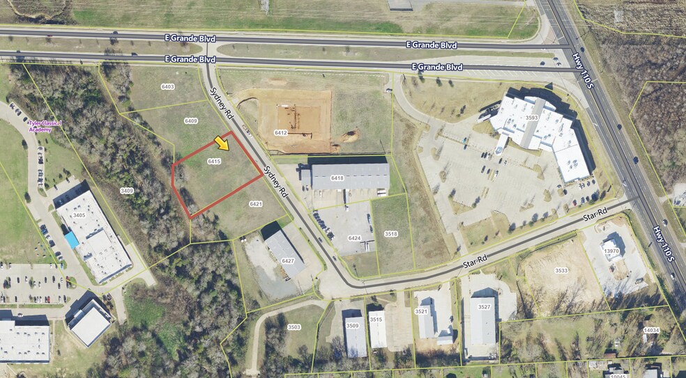6415 Sydney Rd, Tyler, TX à vendre - Aérien - Image 2 de 2