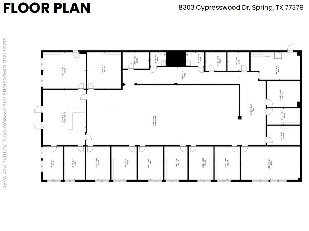 8201 Cypresswood Dr, Spring, TX à louer Plan d’étage- Image 1 de 1