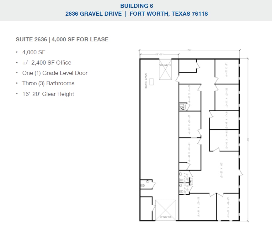 2501-2519 Gravel Dr, Fort Worth, TX for lease Floor Plan- Image 1 of 1