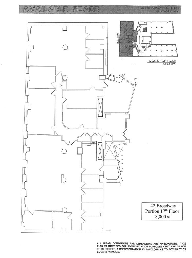 42 Broadway, New York, NY for lease Floor Plan- Image 1 of 1