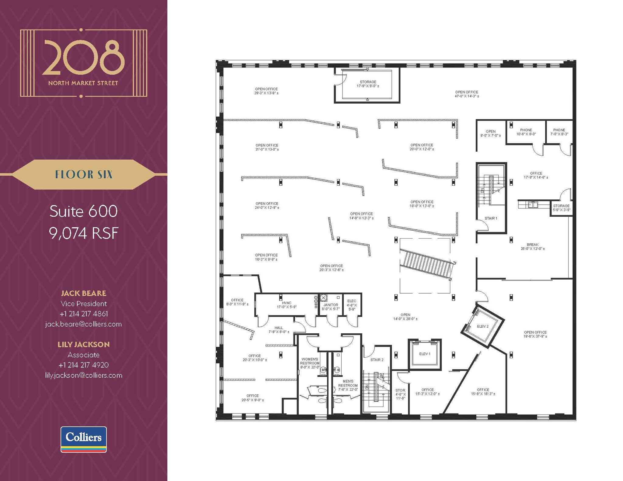 208 N Market St, Dallas, TX à louer Plan d’étage- Image 1 de 1