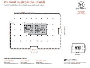 1850 M St NW, Washington, DC for lease Floor Plan- Image 1 of 1