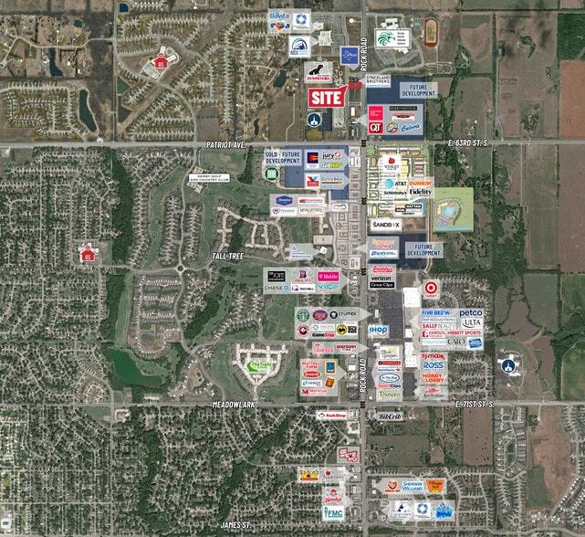 N Rock Rd, Derby, KS for sale - Aerial - Image 1 of 7