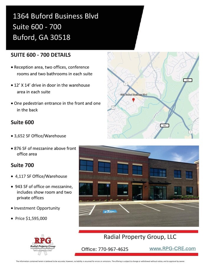 1364 Buford Business Blvd, Buford, GA 30518 - Unité 600-700 - - Photo intérieure - Image 2 of 2