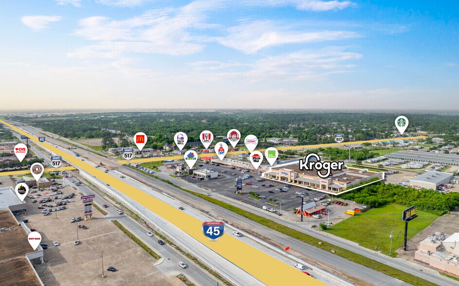 3400-3410 Gulf Freeway, Dickinson, TX à louer - Photo du bâtiment - Image 2 de 19