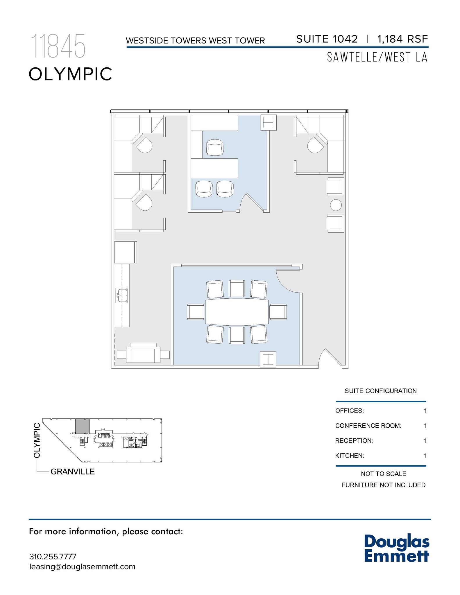 11845 W Olympic Blvd, Los Angeles, CA à louer Plan d’étage- Image 1 de 1