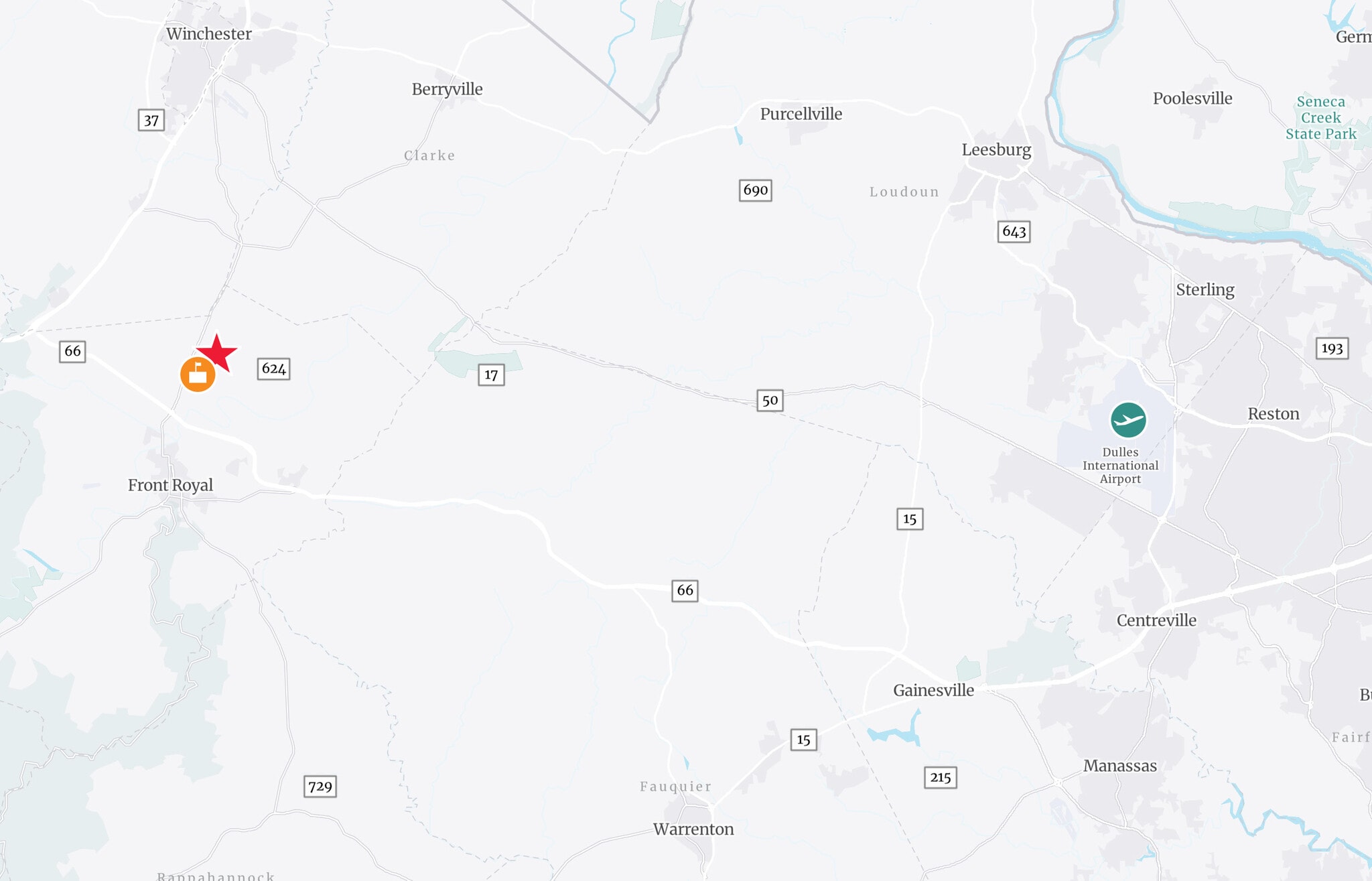 I-66, Front Royal, VA for lease Map- Image 1 of 5