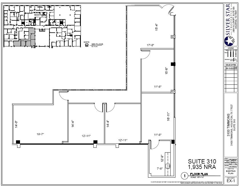 3100 Timmons Ln, Houston, TX à louer Plan d  tage- Image 1 de 1