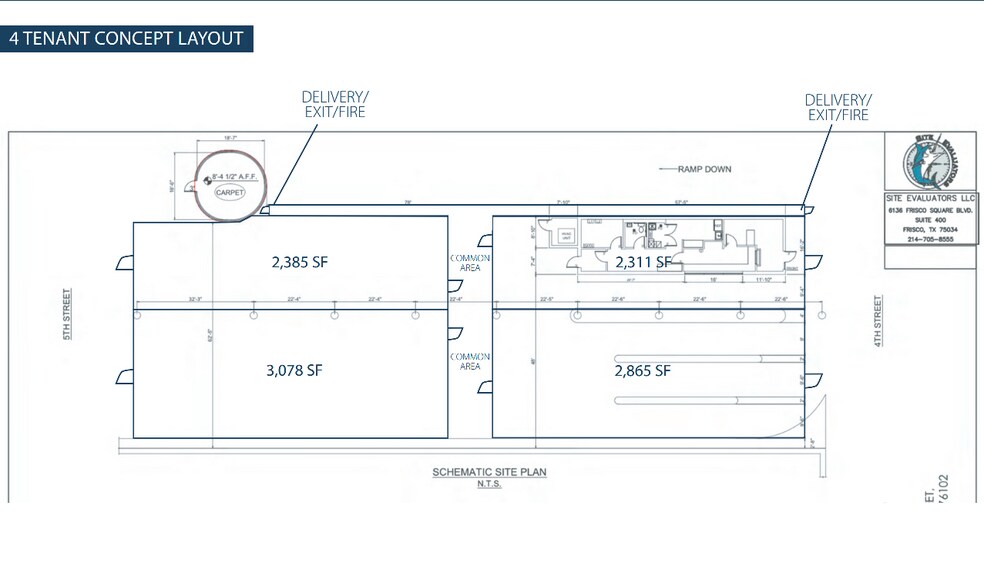 435 4th St, Fort Worth, TX à louer - Plan d’étage - Image 2 de 3