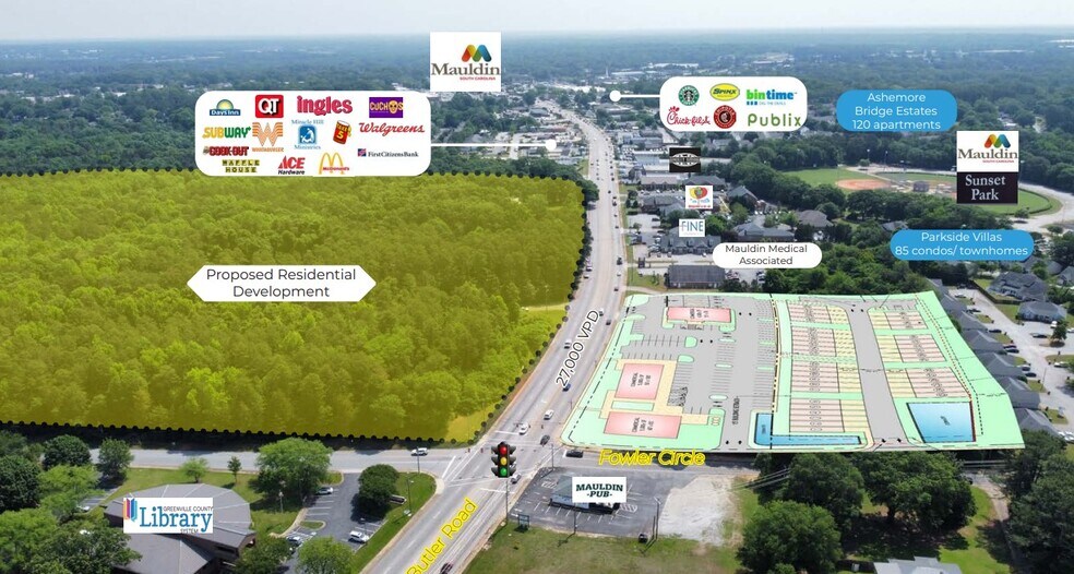 699 W Butler Road, Greenville, SC à louer - Plan de site - Image 3 de 4