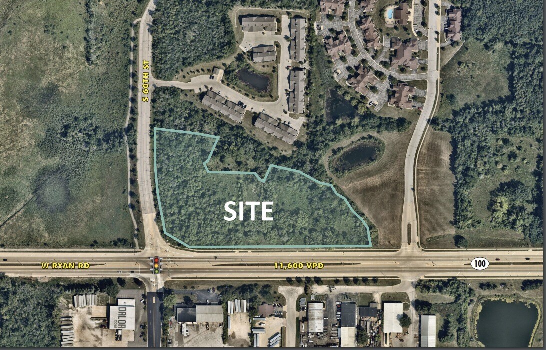 60th St & W Ryan Rd, Franklin, WI à vendre Aérien- Image 1 de 6