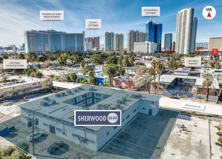 2630 Sherwood St, Las Vegas, NV à vendre - Aérien - Image 2 de 8