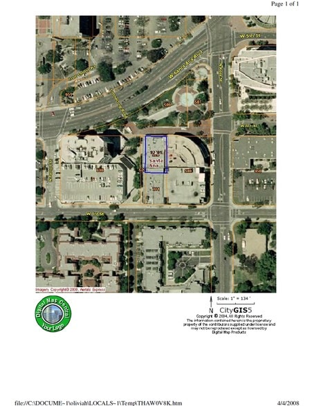 520 W Santa Ana Blvd, Santa Ana, CA for lease - Aerial - Image 2 of 13