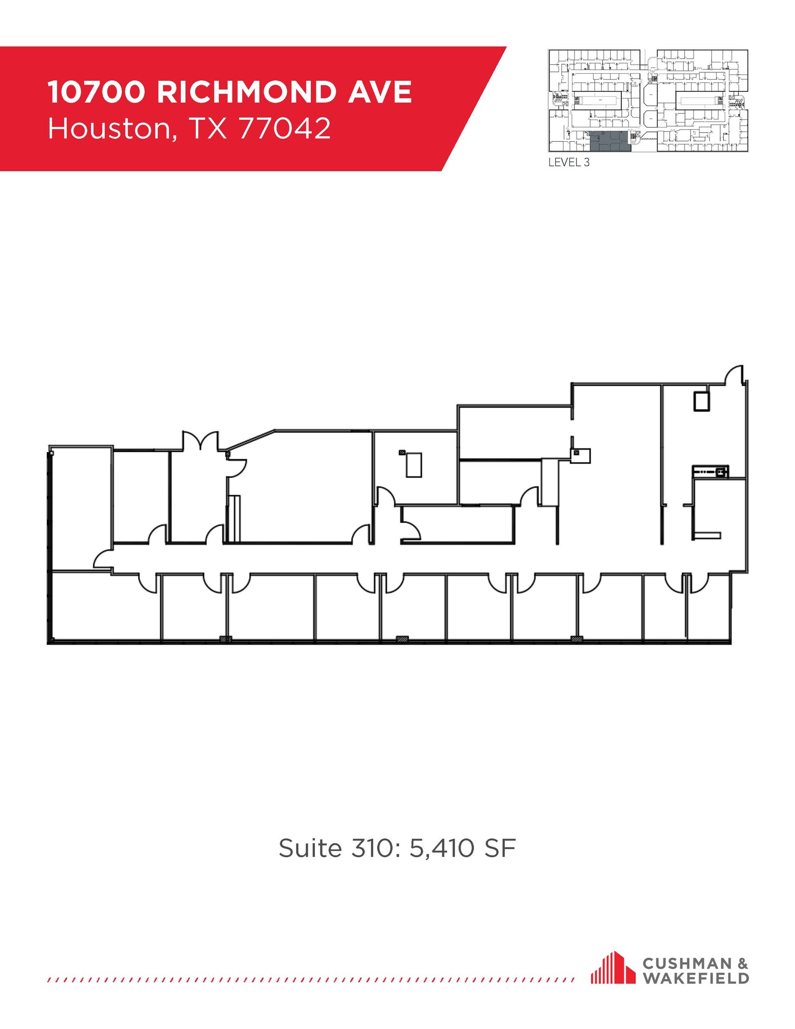 10700 Richmond Ave, Houston, TX à louer Plan d’étage- Image 1 de 1