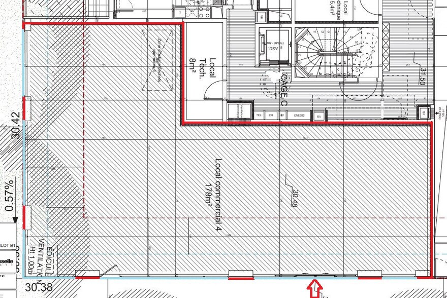 Commerce de détail dans Asnières-sur-Seine à louer - Plan d’étage - Image 2 de 5