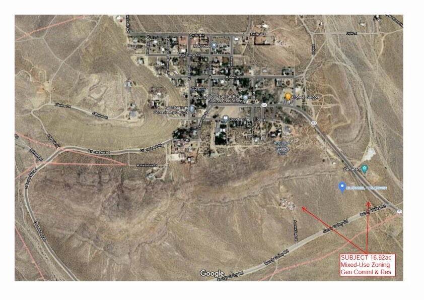 SR-161 & Sandy Valley Rd intersection, Goodsprings, NV for sale Aerial- Image 1 of 1