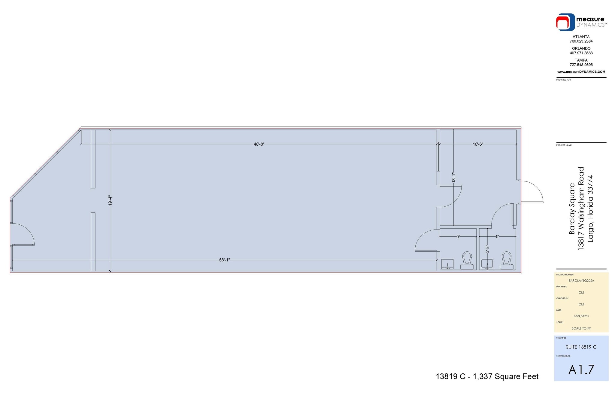 13801-13847 Walsingham Rd, Largo, FL à louer Plan d’étage type- Image 1 de 1