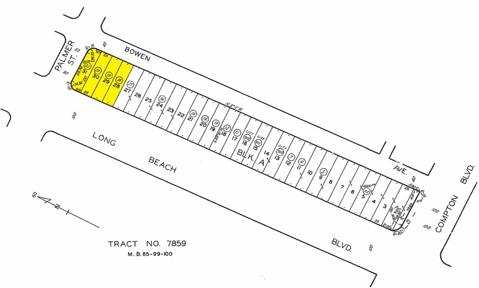 310 N Long Beach Blvd, Compton, CA for sale - Plat Map - Image 3 of 3