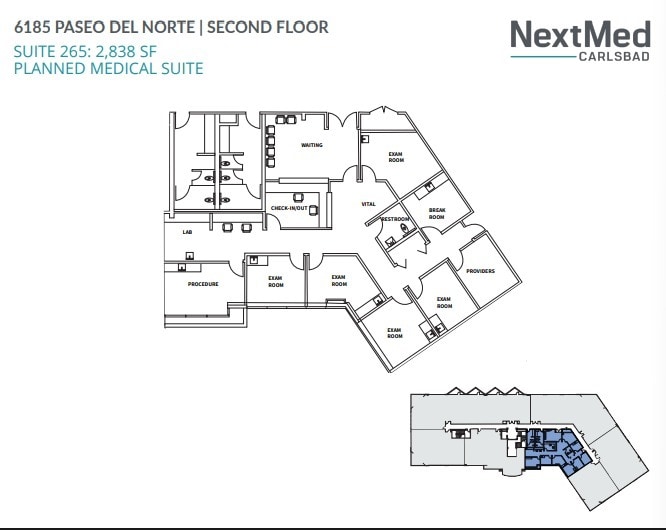 6183 Paseo del Norte, Carlsbad, CA for lease Floor Plan- Image 1 of 1