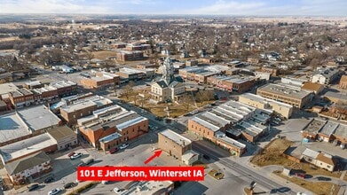101 E Jefferson St, Winterset, IA - Aérien Vue de la carte