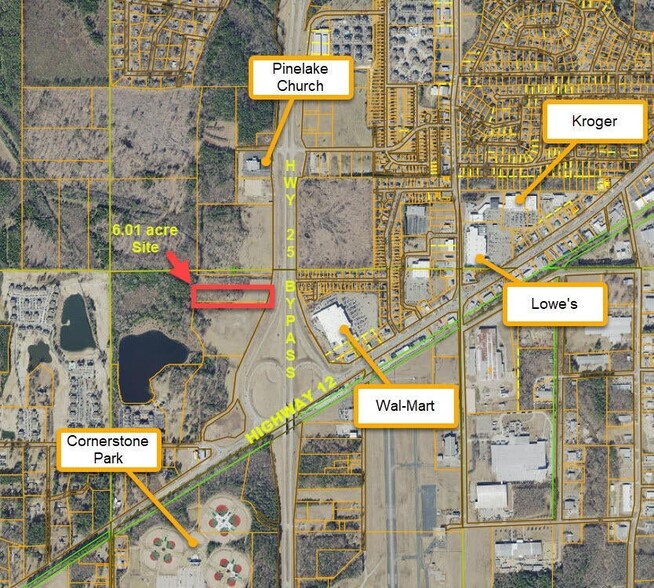 6.01 acres W Side of Hwy 25, Starkville, MS for sale - Aerial - Image 1 of 16