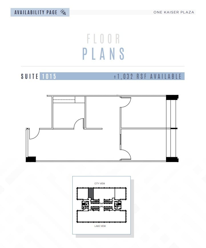 1 Kaiser Plz, Oakland, CA à louer Plan d’étage- Image 1 de 1