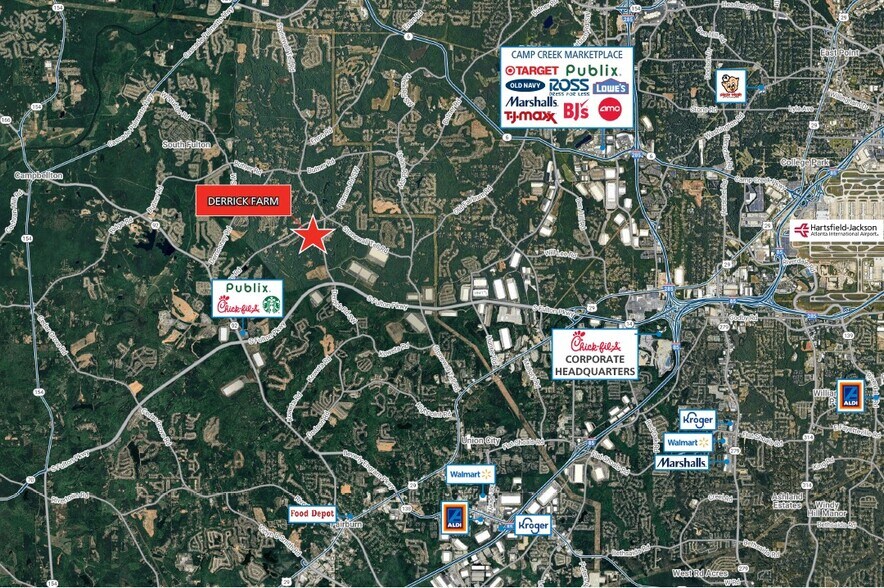 4455 Derrick Rd, Atlanta, GA à vendre - Aérien - Image 2 de 4