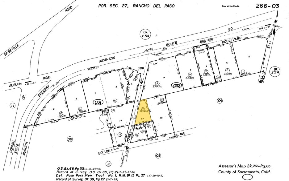 3116-3120 Howe Ave, Sacramento, CA for sale - Plat Map - Image 3 of 3