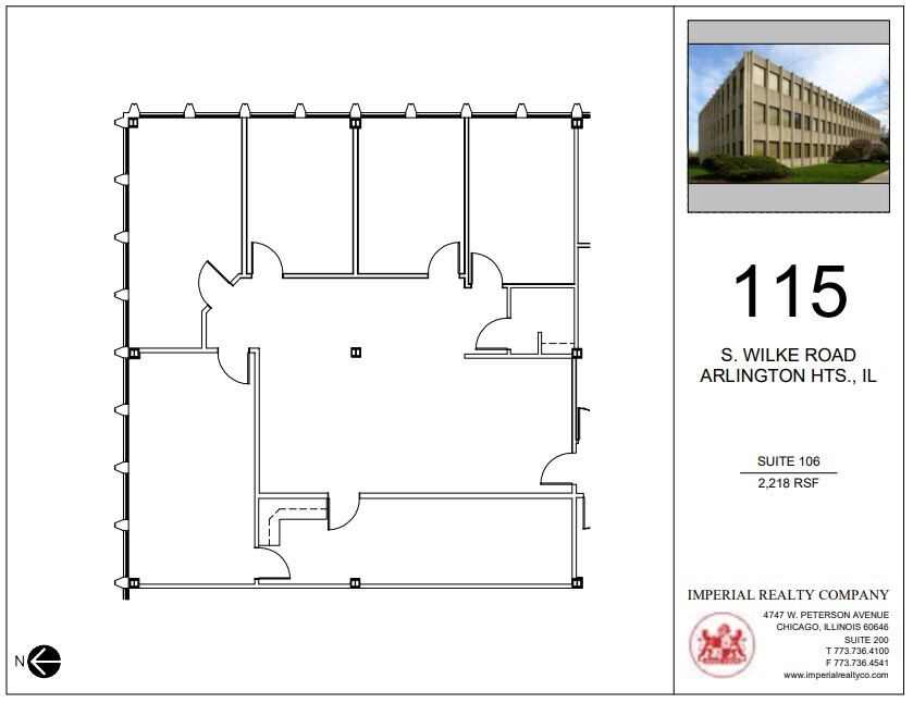 115 S Wilke Rd, Arlington Heights, IL à louer Plan d  tage- Image 1 de 7