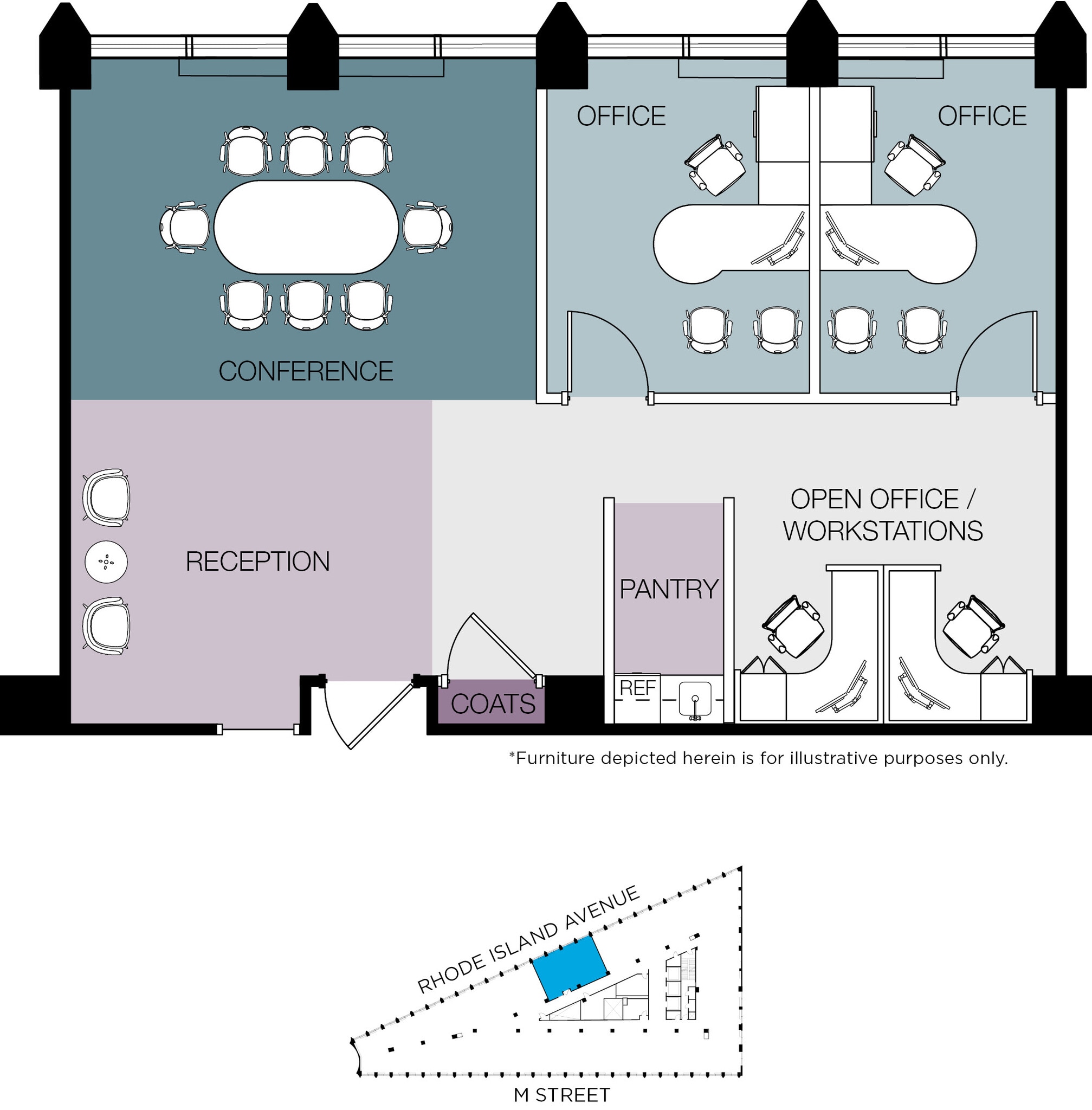 1730 Rhode Island Ave NW, Washington, DC for lease Floor Plan- Image 1 of 9