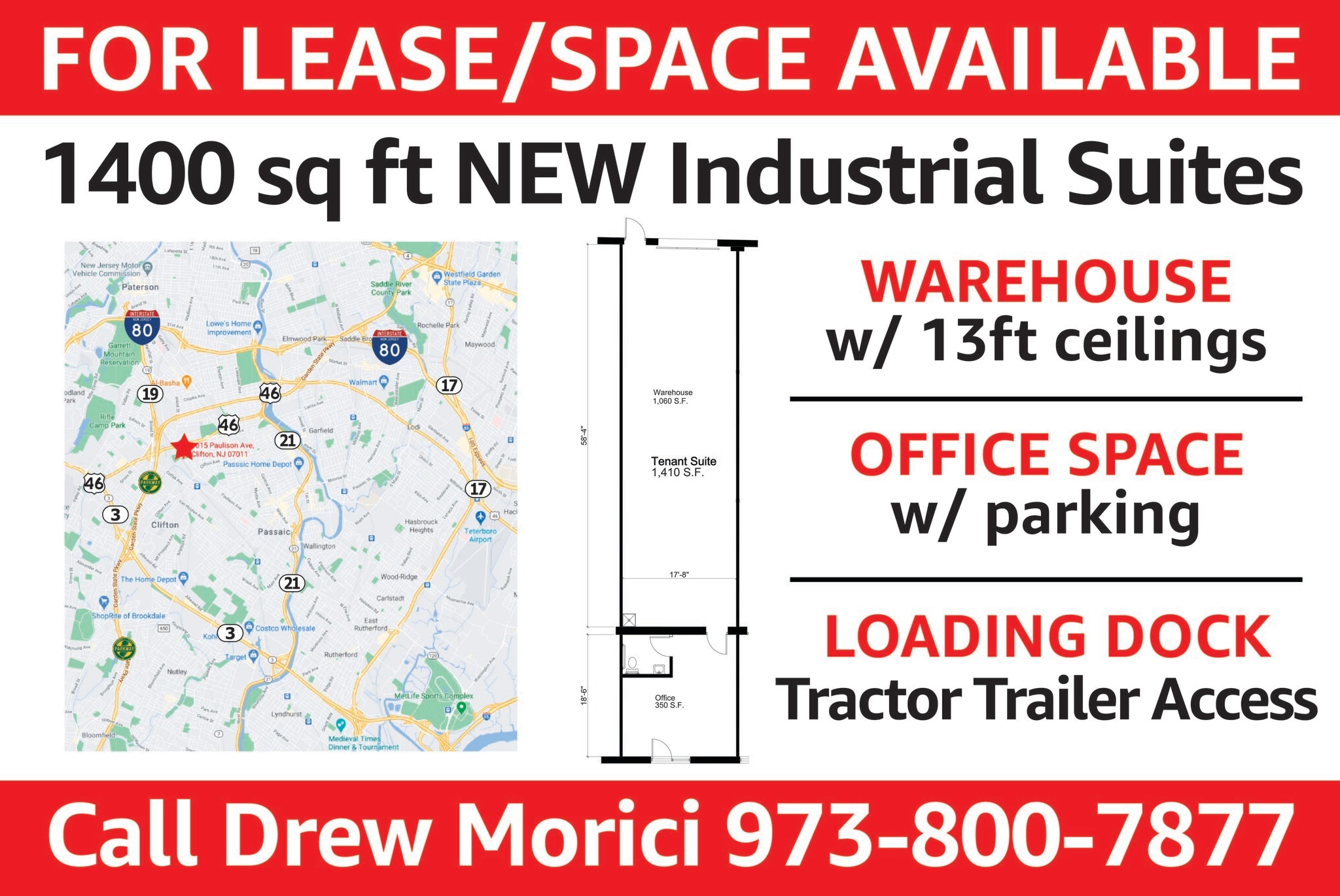 1015 Paulison Ave, Clifton, NJ for lease Primary Photo- Image 1 of 2