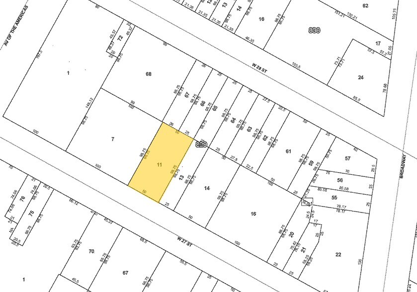 45 W 27th St, New York, NY for lease - Plat Map - Image 2 of 15